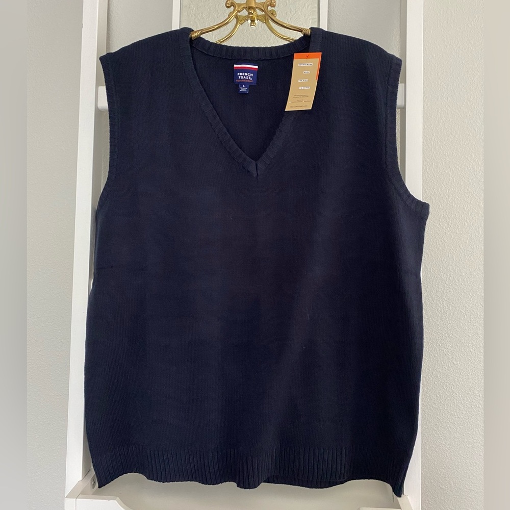 NWT French Toast Navy V-Neck Sweater Vest